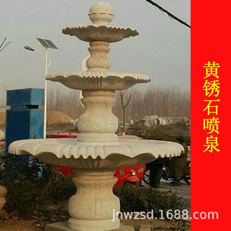 庭院石头水池制作 石雕喷水池图片大全 花岗岩流水池多少钱