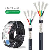 4芯编织线2464屏蔽线28 18Awg带铝箔信号控制电缆