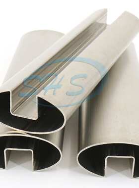 304不锈钢椭圆凹槽60X40(20X20)X1.5 抛光表面 栏杆扶手用