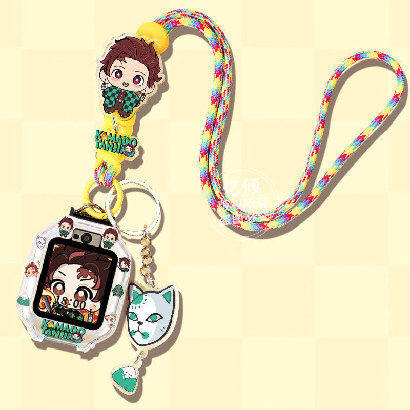 适用华为TGR-L10儿童手表5表带4X/3S表链5pro挂脖绳可爱保护壳套