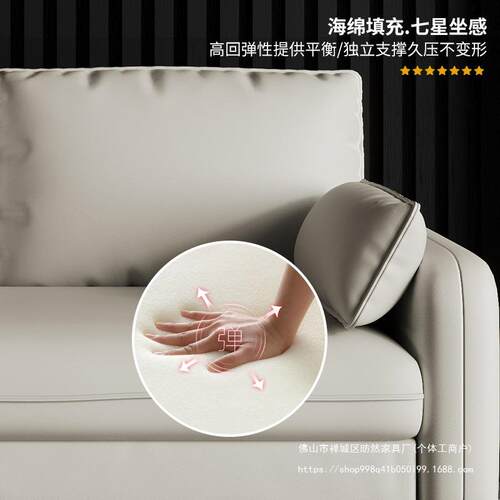 北欧沙发客厅小户型简易双人三人租房公寓办公室皮质科技布小沙发