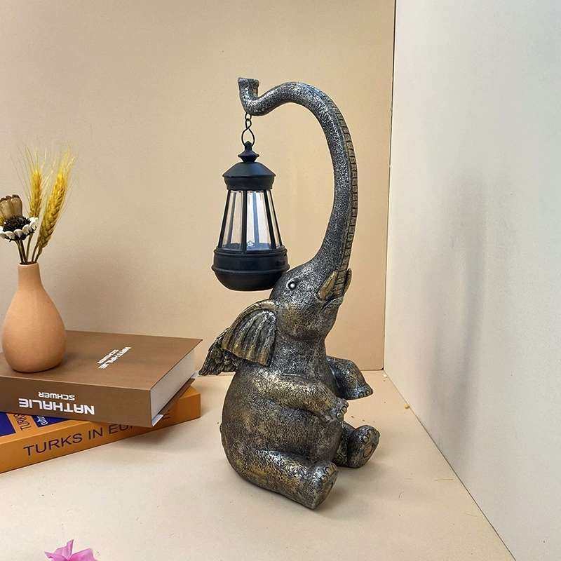 大象摆件户外太阳能庭院装饰草坪灯室外工艺品花园大象雕像摆件,特色手工艺,其他特色工艺品,淘宝优惠券,粉丝福利购,淘宝优惠卷