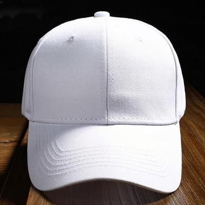 学生运动会白帽子纯白色军训活动鸭舌帽男女棒球帽太阳显脸小硬顶