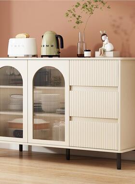44472柜现代简柜子储物柜厨房橱柜奶油风约客厅靠边墙收纳置餐物