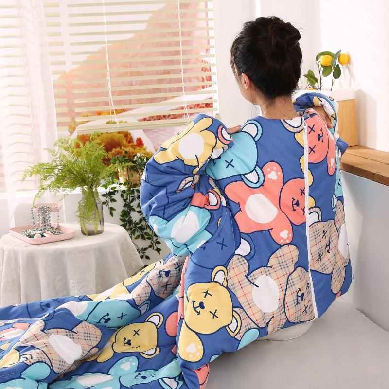多功YGYB-202能抱枕懒人被磨毛印花简约风亲肤保暖人被子芯男孩午