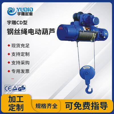 动宇雕CD丝绳CD1T6米电葫芦龙门吊行钢车吊机2t//510吨6米80/V电