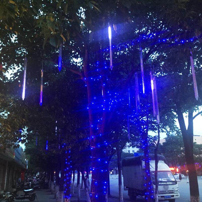 LD流E雨l灯ed灯彩灯闪灯新年星树装饰灯假双78面防水挂树灯流星管