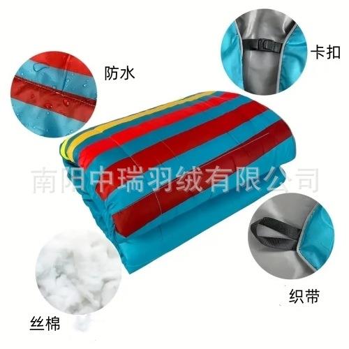 不规则羽绒毯 户外旅行便携防水可穿戴毯子办公室轻薄保暖羽绒毯