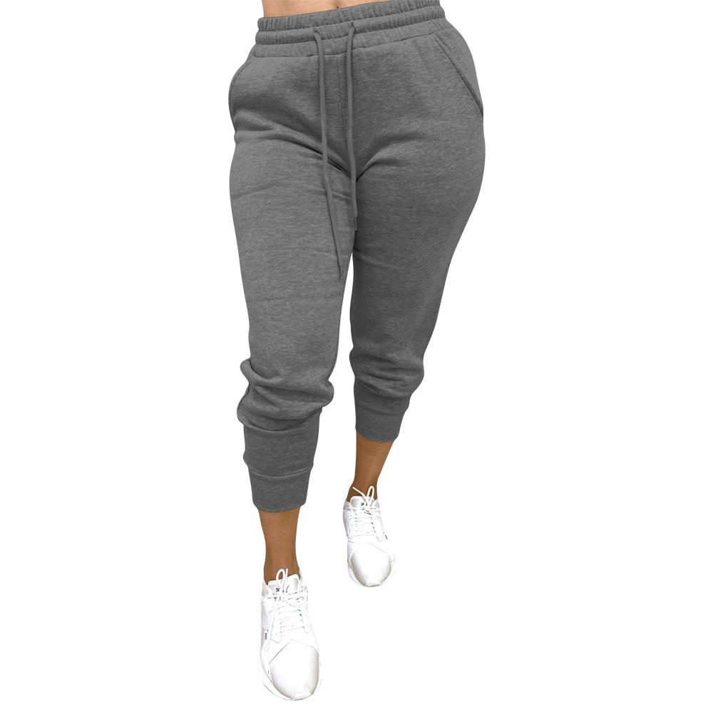 Solid Color Sweatshirt Pants Womens Jogging with Waist