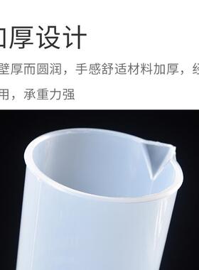 新款直销蓝色刻度塑料量筒毫升量杯分装实验室量桶液体测量pp耐酸