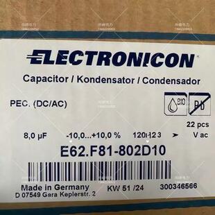 E62.F81-802D10 德国electronicon滤波电容 8uf 1200VDC 原装现货