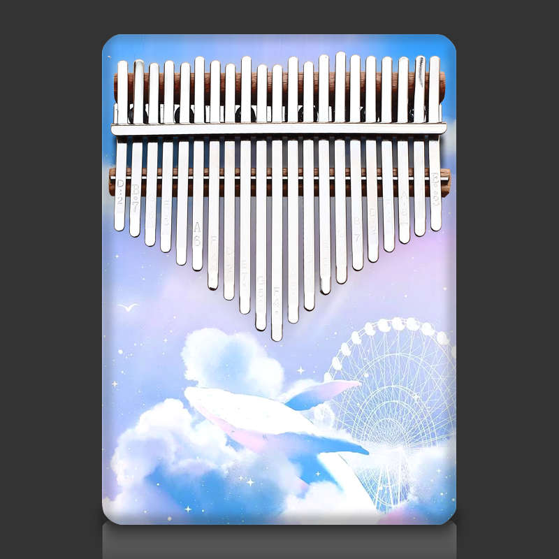 21音卡林巴拇指琴彩色图片定制学生易学礼物网红乐器便携kalimba