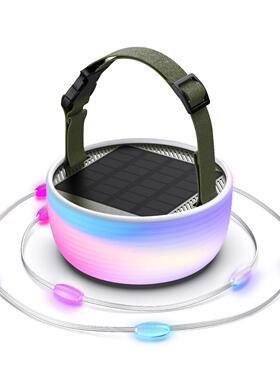 跨境新款太阳户外露营收纳照明防水七彩灯氛围led能便携小夜SP-33