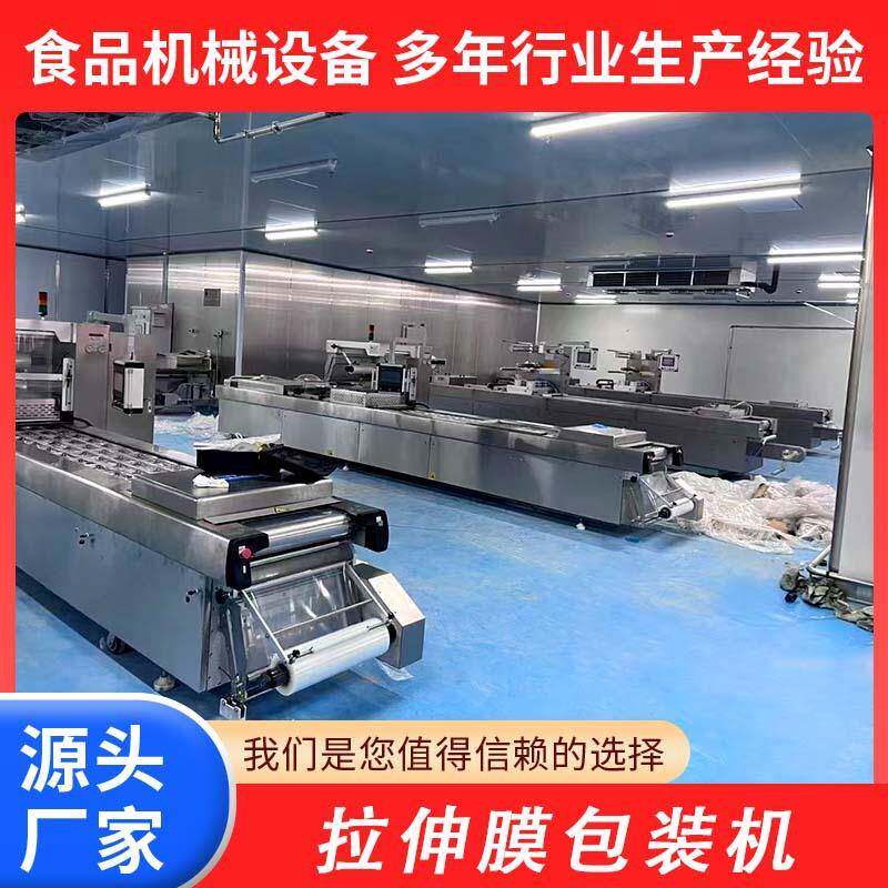 牛排猪排拉伸膜真空包装机预制菜覆膜封口机火锅丸子连续包装设