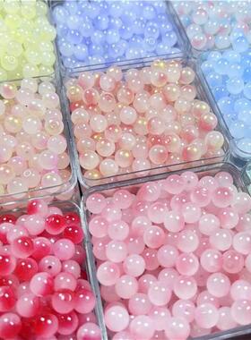8mm Glass Beads Beautiful Multicolor Beads Handmade Diy Brac