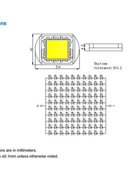 10暖白光珠集成投光灯UHP灯植物补光灯摄0影灯大功率leWd