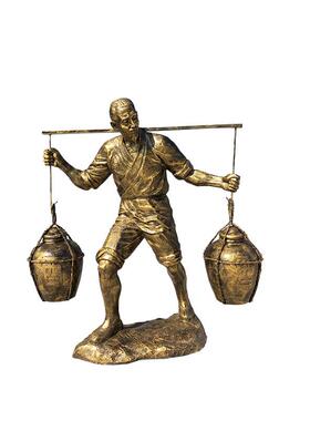 玻璃钢雕塑民俗喝茶采茶制茶陆羽雕像铜人定制茶马古道景观大摆件