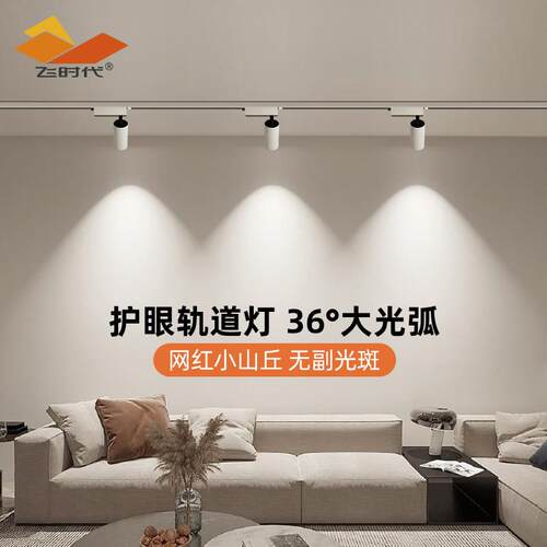 飞时代小山丘轨道射灯家用客厅沙发背景墙洗墙射灯高显明装导轨灯