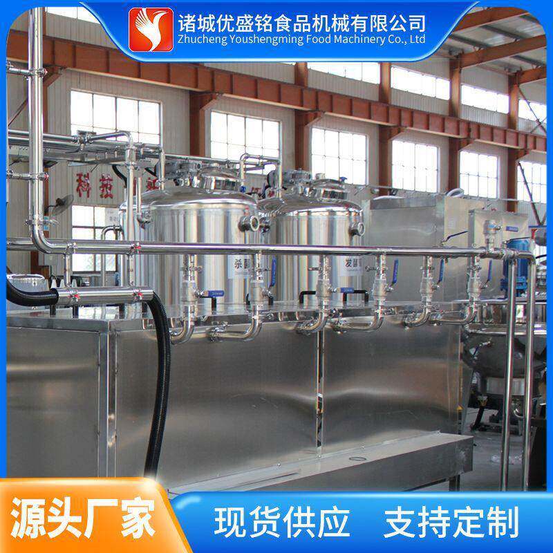 杏仁核桃露露灌装生产线 苏打气泡水调配机器 山楂醋加工设备
