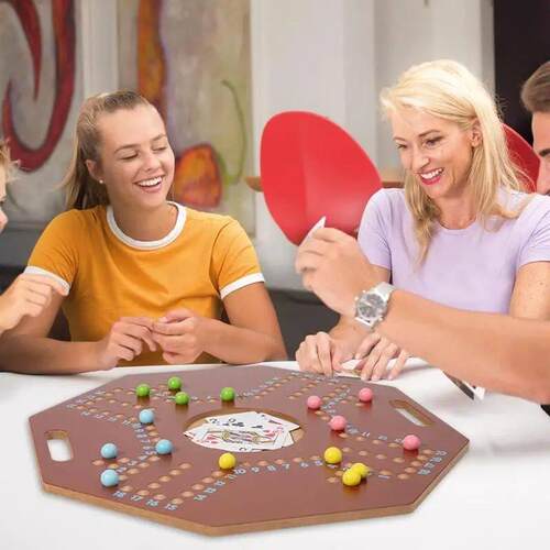 Beads Chess Board Game Folding Wooden Strategy Board Games T