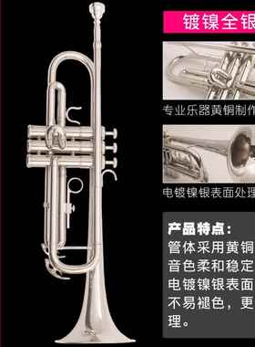 高档小号 乐器降B调 三音小队号 初学演奏考级专业乐学教会西洋教