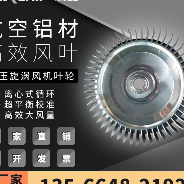 瑞晶高压离心式叶轮配件漩涡气泵风泵叶片铝合金风轮风叶厂家