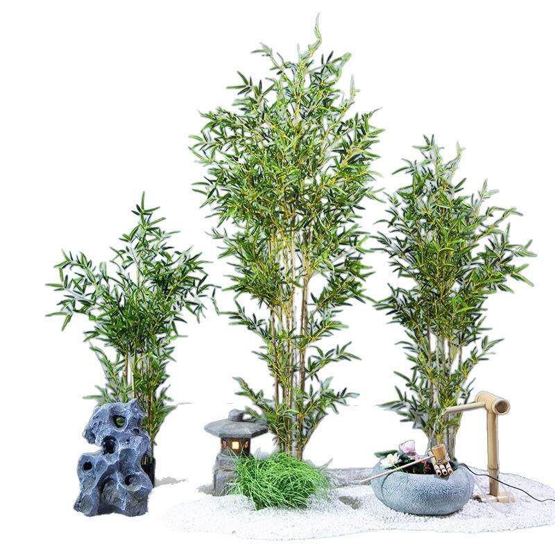 仿真竹子造景屏风隔断室内装饰假竹子高档细水毛竹新中式绿植景观
