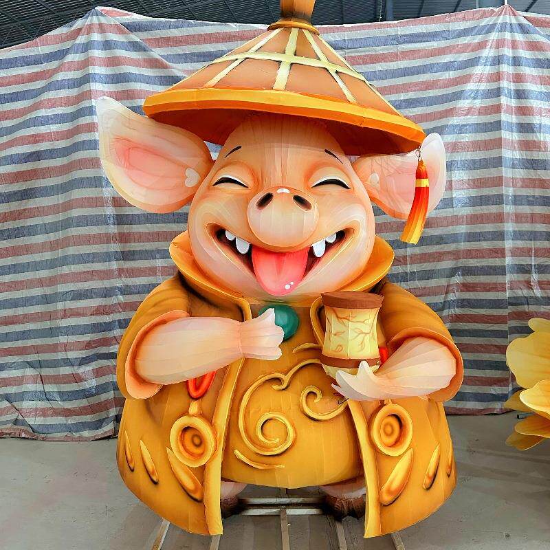 海洋动物花灯造型 大型蛇年彩灯制作 炫彩花车巡游 中秋国庆灯会