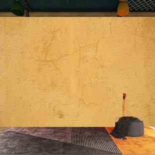 覆古农村乡土气息稻草泥黄泥土墙壁纸怀旧年代感拍照摄影背景墙布