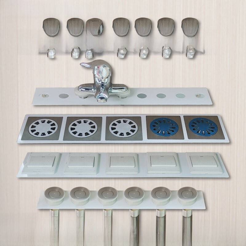 水龙头展示架地漏展架冷热花洒头陈列架开关下水器卫浴样品展示板