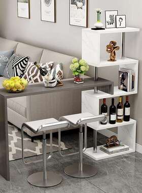 简客易家用吧台桌小型吧台桌子墙玄关隔断创eW8Pe5ym意酒柜靠吧台