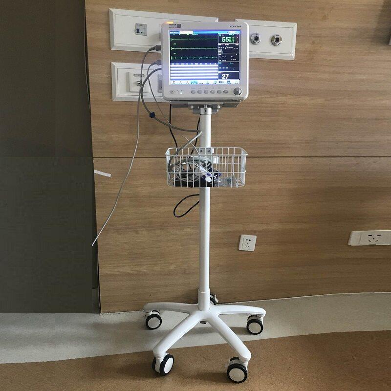 迈瑞中旗邦健监护仪心电监护监测仪移动推车台车手推车支架带篮子