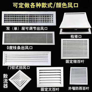 铝合金百叶窗通风口暖气罩固定防雨空调出风口可调节外墙排风口