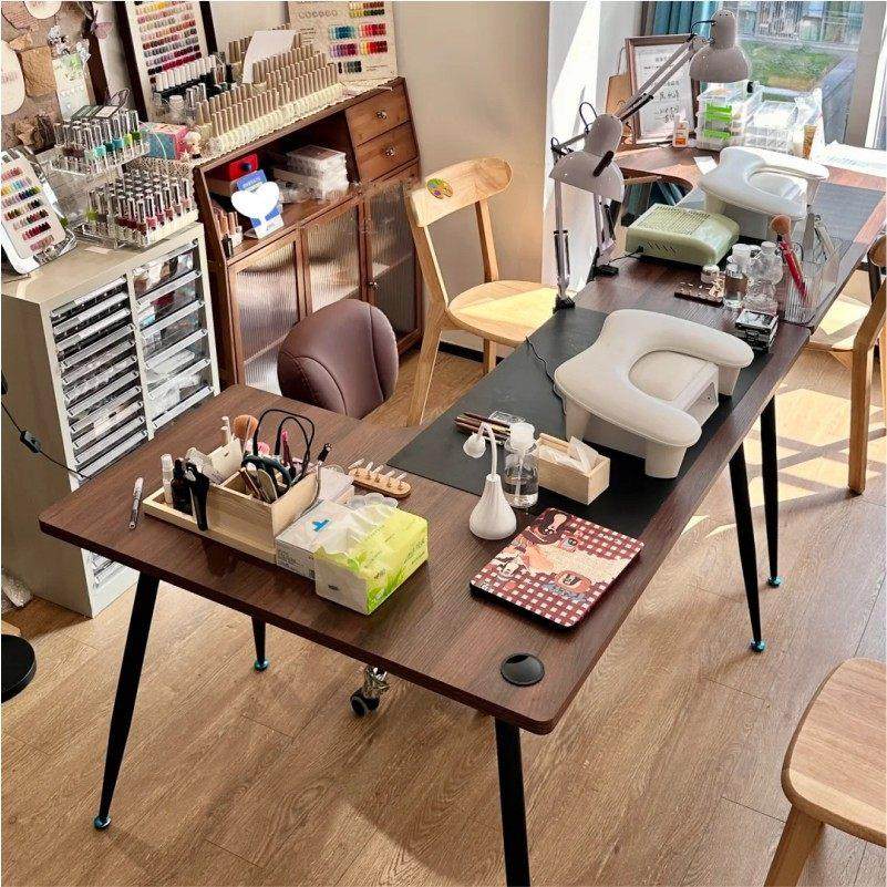 转角美甲桌2025新款美甲店专用桌椅套装覆古L型拐角工作台学习桌,商业/办公家具,美甲台,淘宝优惠券,粉丝福利购,淘宝优惠卷