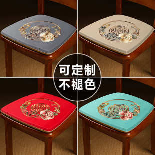 餐桌椅垫家用高档圆桌马蹄形椅子垫子实木餐椅垫四季 中式 通用椅垫