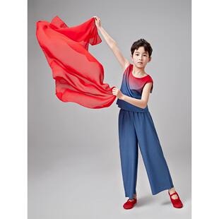 高档我心中的红演出歌颂祖国群舞舞蹈道具代儿童舞台装比服赛表演