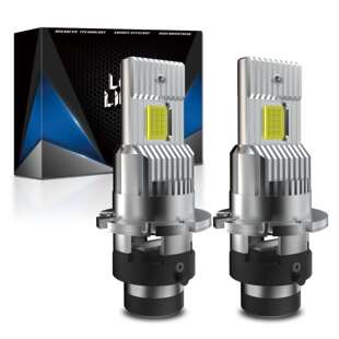 跨境热销直插D系列汽车LED大灯D2S解码 D4R D4S风扇超高亮D2R一体式