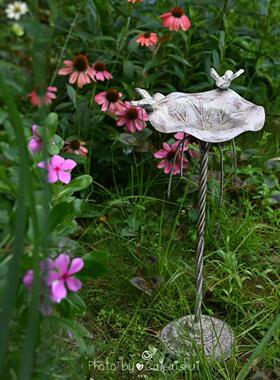 小鸟喂食器装饰装饰品花架烛台覆古铁高架花园阳台杂货庭院鸟喂食