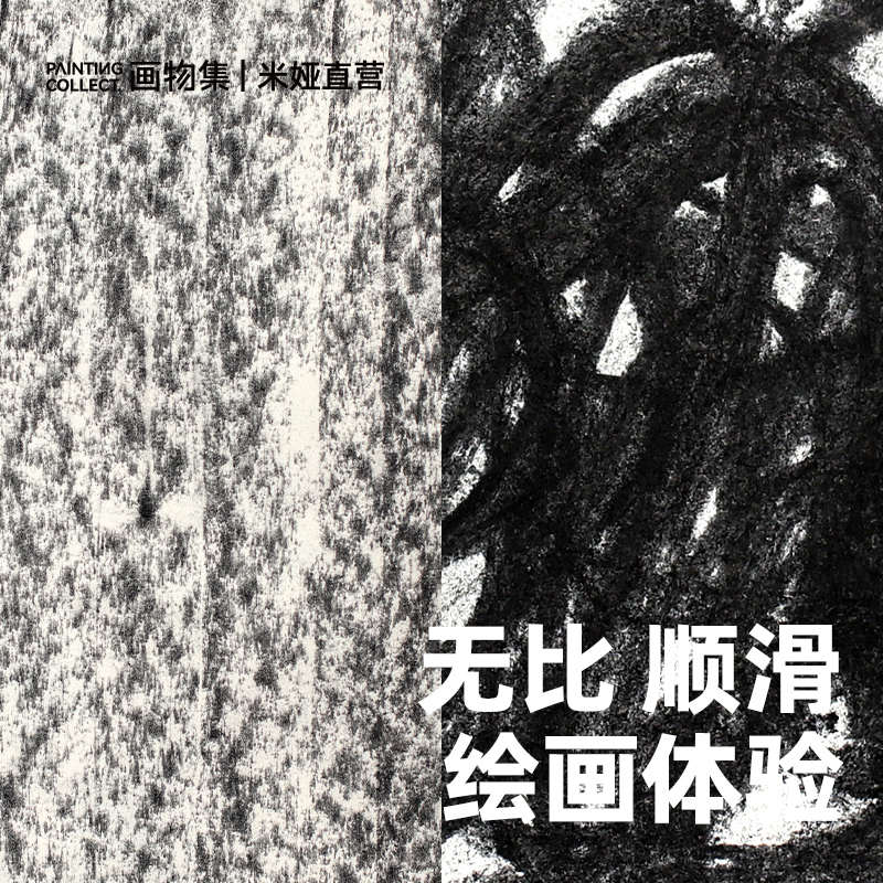 画物集米娅芯生素描速写棉柳木炭条2-9mm碳棒美术生专用绘画炭条