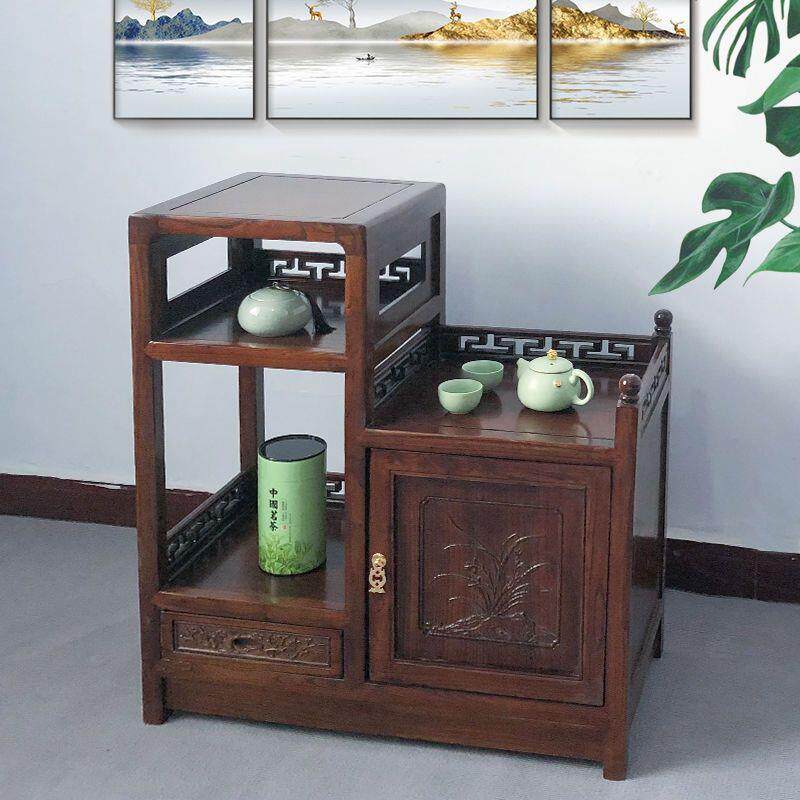 茶水柜餐边柜实木茶水柜中式茶柜酒水柜落地置物柜厨房客厅收纳柜