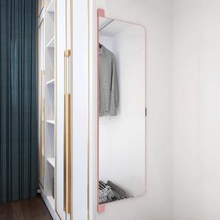 平开门穿衣镜子衣柜内置推拉旋转滑轨伸缩折叠内装 隐形试衣全身镜