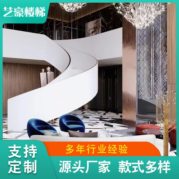 旋转楼梯室内钢木楼梯阁楼复式楼梯家用别墅室内中柱旋转楼梯