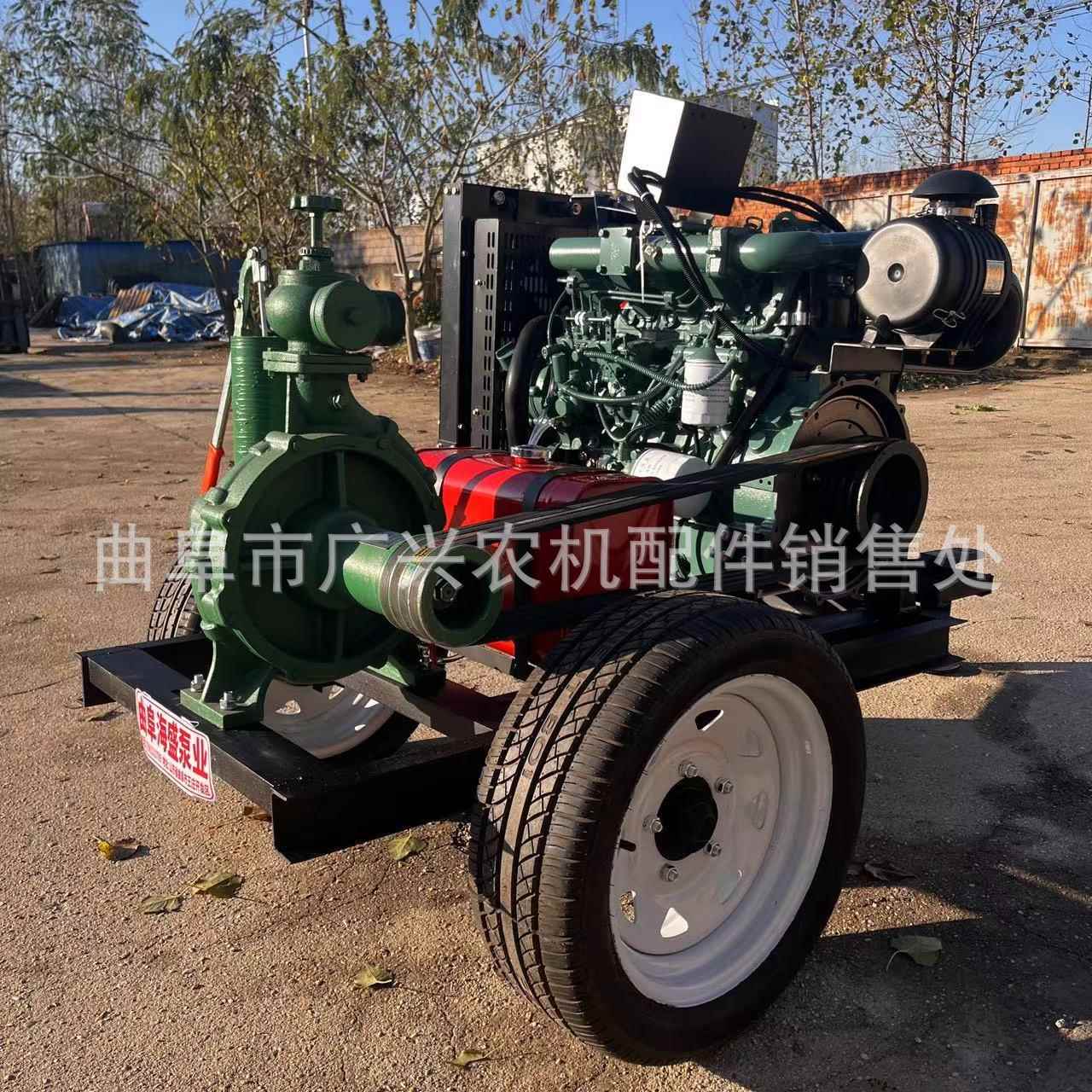 压力大柴油4寸水式农BFE用排5水灌溉增压泵泵6马力移动式离心喷灌