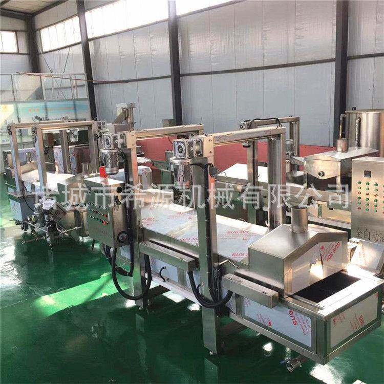 土豆条油炸生产线 全自动炸鱼豆腐油炸流水设备  土豆片油炸机