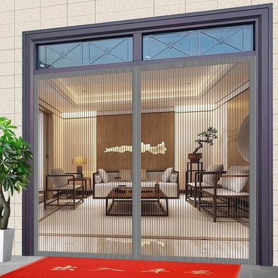 大门专用防蚊门帘磁性磁吸条强力2025新款高档农村别墅家用纱窗门