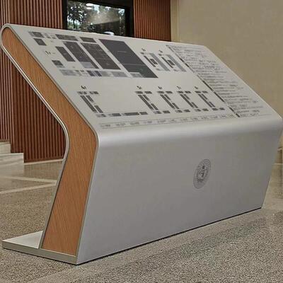 斜面导视牌立式大堂平面总图导览台导览导向台指示牌楼层索引牌