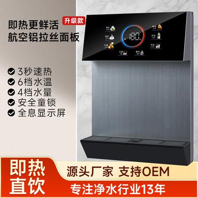 智能壁挂式速热直饮机饮水机即热式管线机自吸调温商用智能温控