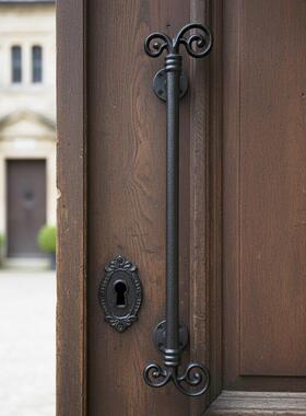 美式复古铁艺工艺特大号门拉手壁饰家居衣柜餐厅酒吧别墅大门拉手