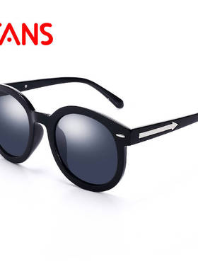 TANS女款太阳镜时尚炫彩箭头开车驾驶镜偏光复古墨镜眼镜T032 黑