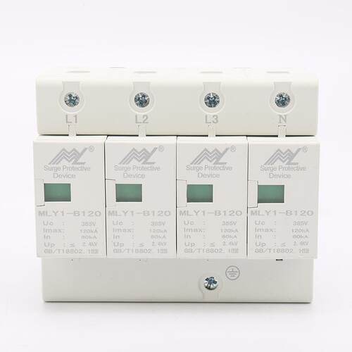 厂家直销防雷120KA/4P家用开关浪涌保护器MLY1-B120/4P电涌保护器